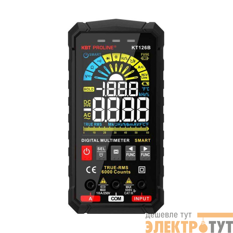 Мультиметр цифровой SMART KT 126В "PROLINE" КВТ 86329