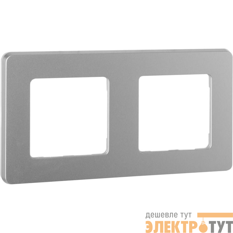 Рамка 2-м СП Inspiria IP20 алюм. IEK 673942