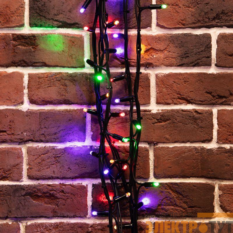 Гирлянда светодиодная управляемая"Нить" 20м 240LED мультиколор 20Вт 220-240В IP67 8 режимов провод каучук черн. (нужен контроллер 217-204) Neon-Night 303-329