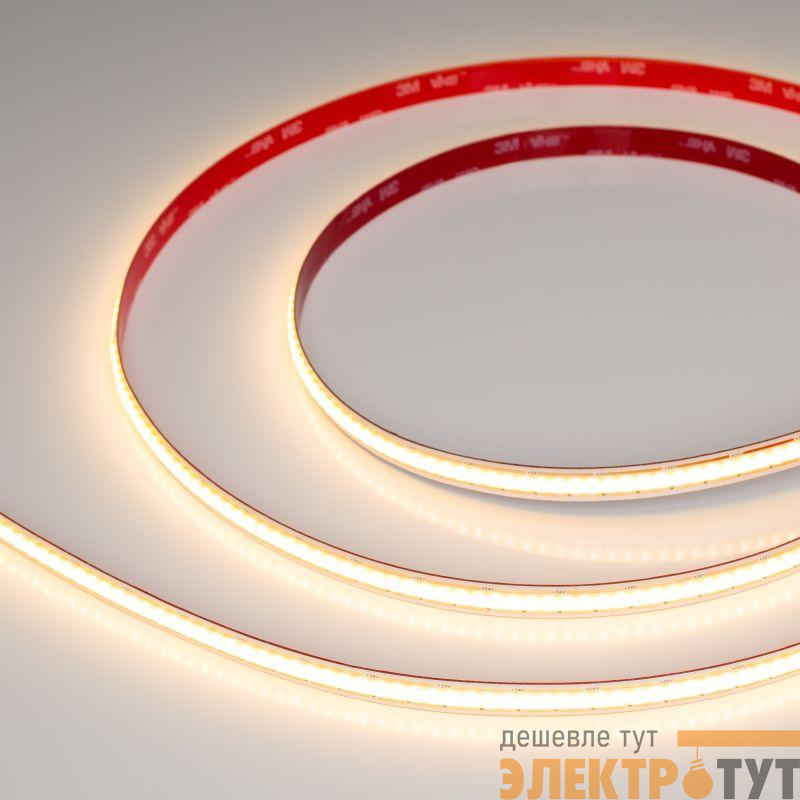 Лента светодиодная COB-X480-10mm 24V Warm 2700К 10Вт/м IP20 FreeCut свободная резка (уп.5м) Arlight 044197