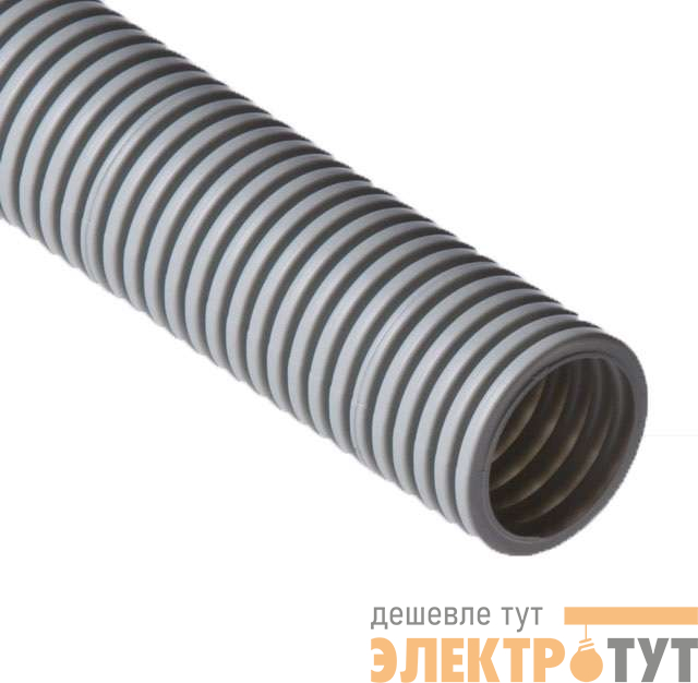 Труба гофрированная ПВХ тяжелая d63мм с протяжкой сер. (уп.15м) Ruvinil 16311