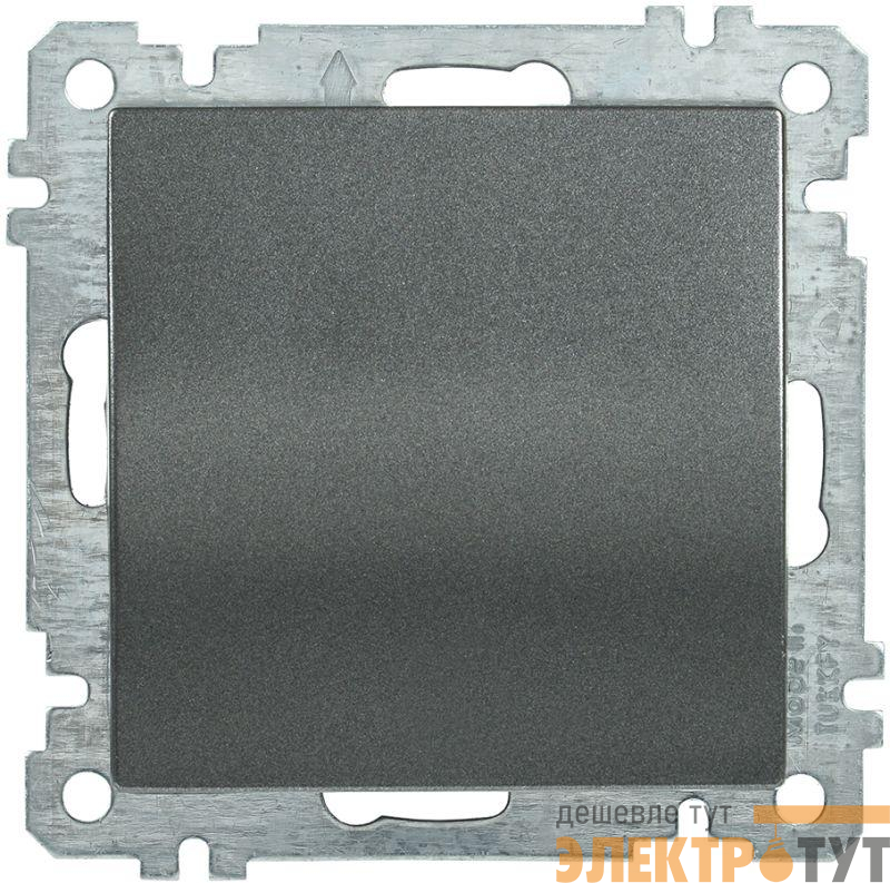 Выключатель 1-кл. СП Bolero ВС10-1-0-Б 10А IP20 механизм антрацит IEK EVB10-K95-10