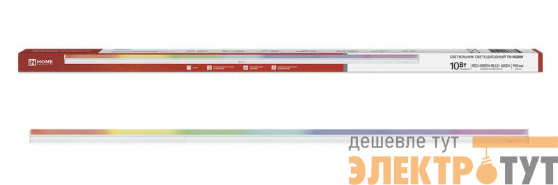 Светильник светодиодный СПБ-Т5-RGBW 10Вт red-green-blue-4000К 230В 900мм IN HOME 4690612057767
