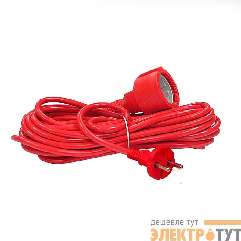 Удлинитель-шнур 1х10м без заземл. 10А IP20 2.2кВт ПВС 2х1 DOMTOK 2488