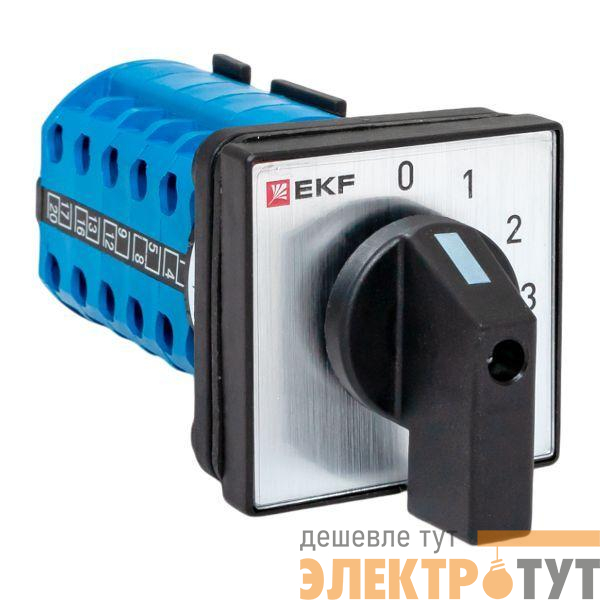 Переключатель кулачковый ПК-1-103 3п 10А "0-1-2-3" IP65 EKF pk-1-103-10-65
