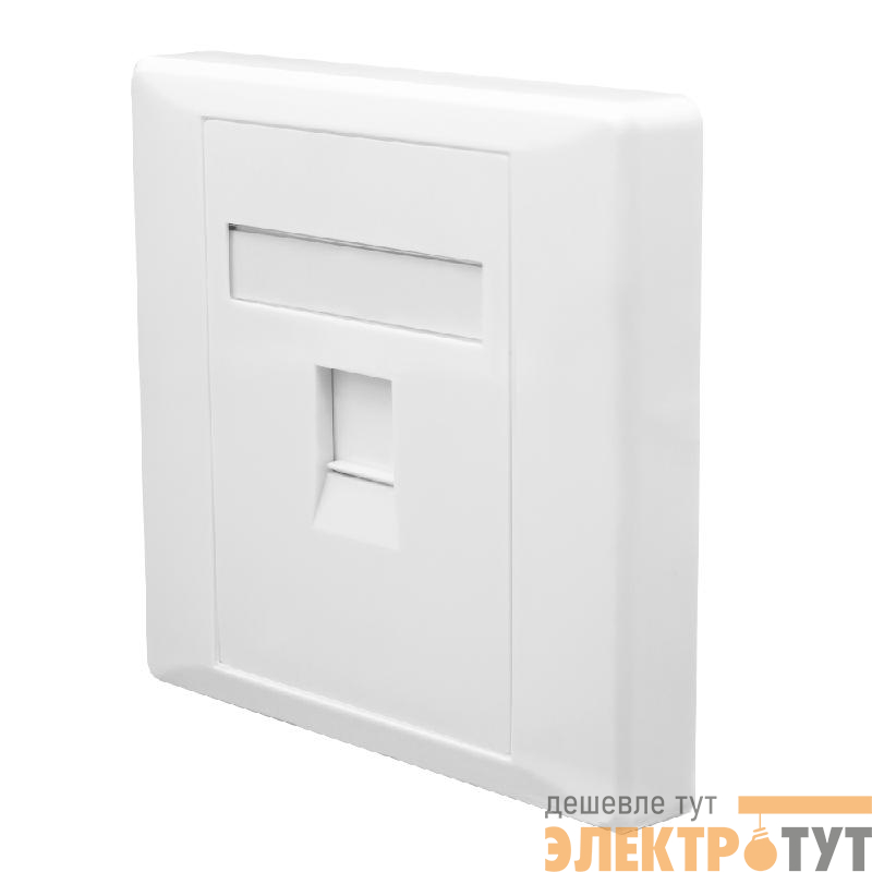 Панель лицевая 1 порт 80х80 Keystone шторка SUPRLAN 10-0333