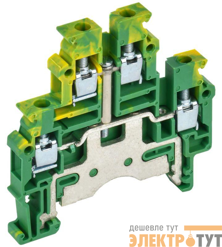 Колодка клеммная CTS-ML-PEN ARMAFIX земля 2 ур. 4кв.мм IEK YCT13-03-2-K52-004