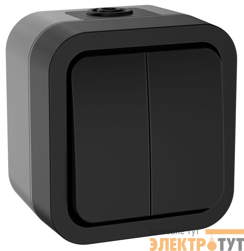 Выключатель 2-кл. ОП TORS TS105 10А IP55 графит IEK TS-V20-0-10-55-K53