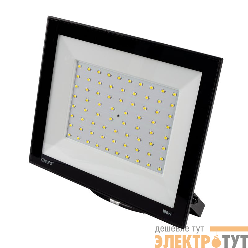 Прожектор светодиодный СДО-20 100Вт 6500К IP65 230В BL ДО прозр. закален. стекло ФАZА 5047341