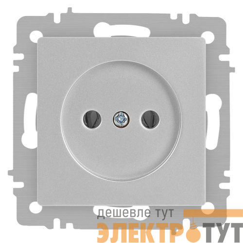 Розетка 1-м СП Accent 6-201-03 16А IP20 250В 2P алюм. Intro Б0063661