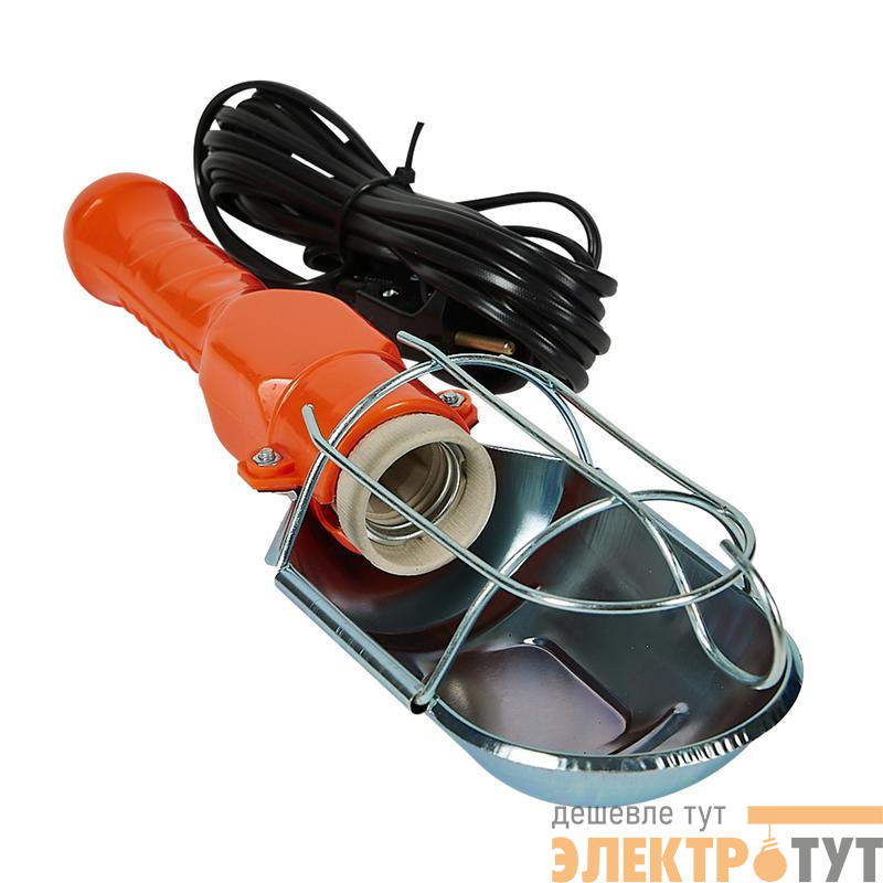 Светильник переносной E27 220В IP20 шнур 5м выкл. на корпусе ORANGE Uniel UL-00010836