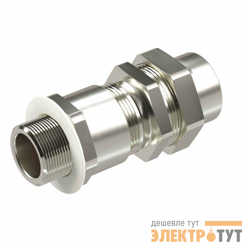 Ввод кабельный взрывозащ. универс. КАЕС для бронир. и небронир. кабеля М20х1.5 d5.8-12мм присоединит. резьба М20х1.5 IP66/68 никелир. латунь DKC KAEC2MHK