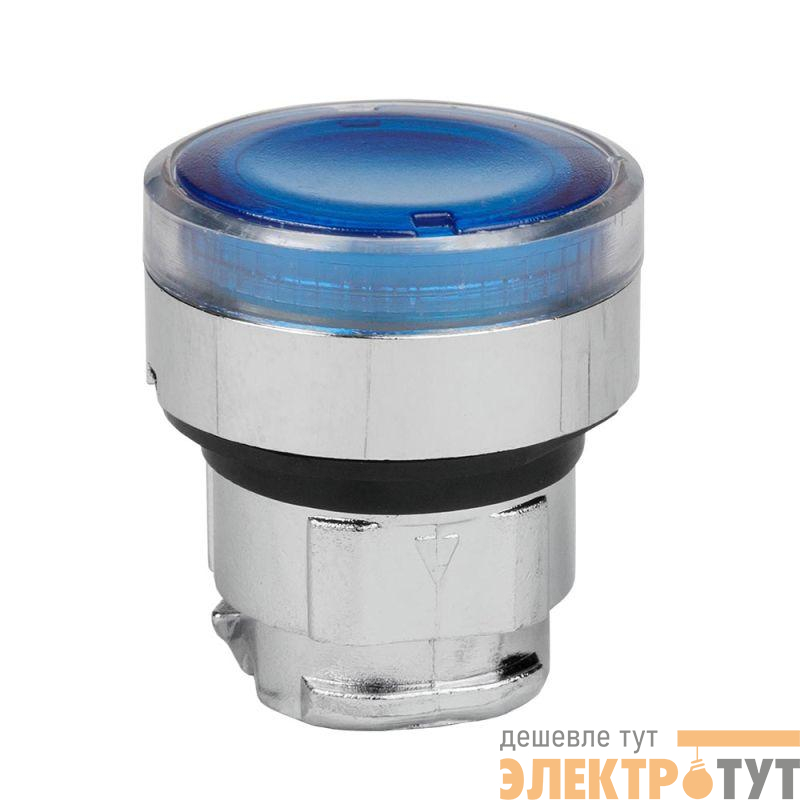 Головка кнопки OptiSignal D22 A4-PL-6 с подсветкой син. металл ZB4BW363 КЭАЗ 332260