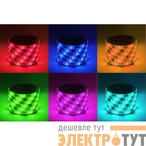 Лента светодиодная LS5050 -7.2-30-12-RGB-IP65-1 year-5m RGB (уп.5м) Эра Б0059918
