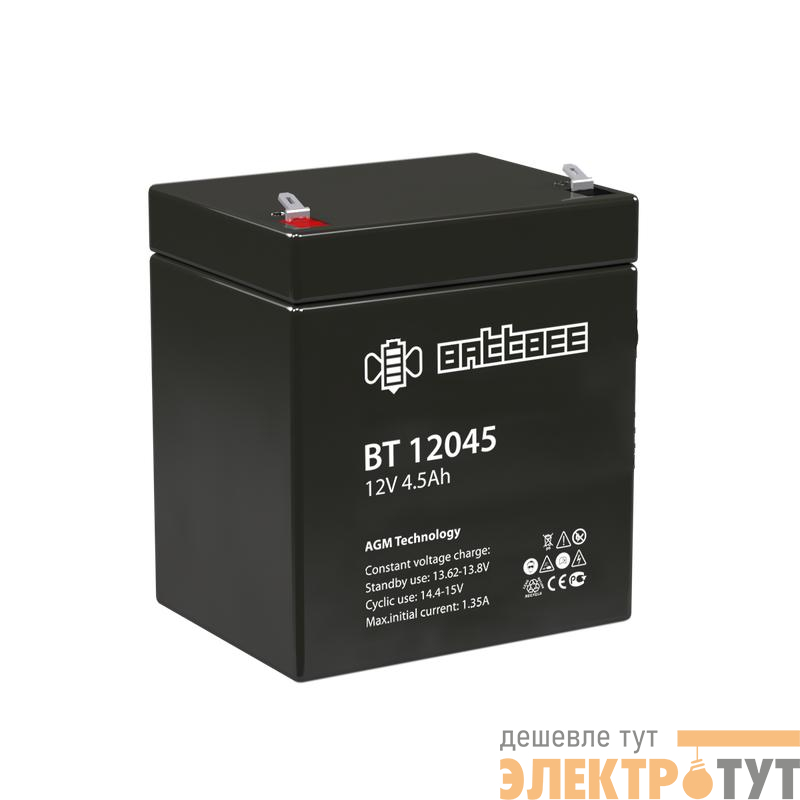 Аккумулятор ОПС 12В 4.5А.ч Battbee Delta BT 12045