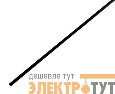 Трубка термоусадочная ТУТ нг 2.0/1.0 черн. (уп.200м) Rexant 49-0206