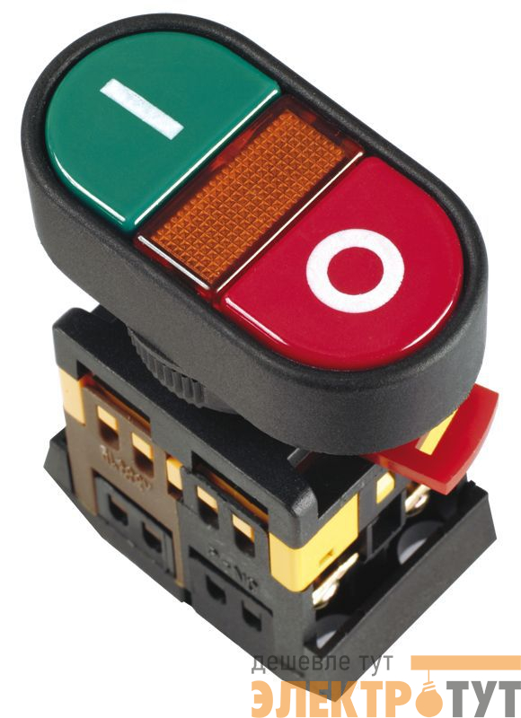 Кнопка APВВ-22N "I-O" d22мм 1НО+1НЗ 240В неон GENERICA BBD10-APBB-K51