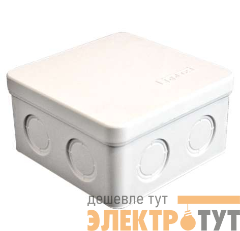 Коробка распределительная ОП 105х105х56мм IP54 7 выходов без гермовводов крышка защелкивающаяся бел. Epplast 105031