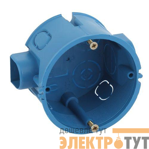Коробка установочная КУТС 68х45мм для твердых стен саморез. стыковочные узлы IP20 син. Эра Б0039186