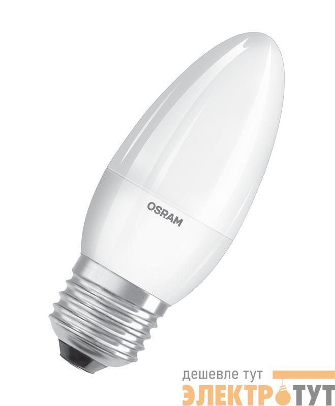 Лампа светодиодная LED Value LVCLB75 10SW/865 10Вт свеча матовая E27 230В 10х1 RU OSRAM 4058075579590