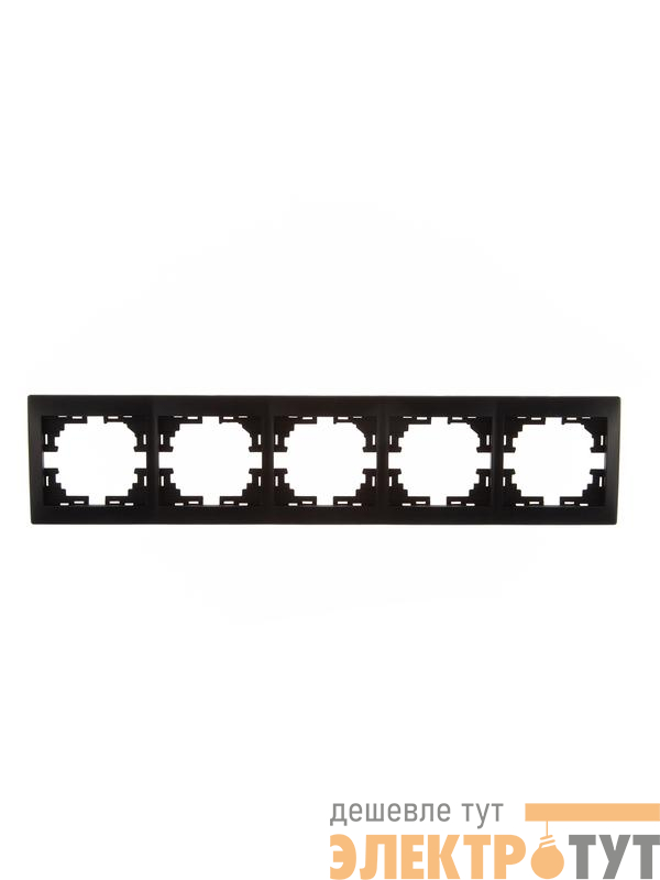 Рамка 5-м Mira горизонт. черн. бархат LEZARD 701-4200-150