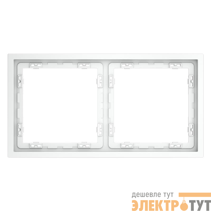 Рамка 2-м S70 пластик. бел. матов. Voltum VLS100202