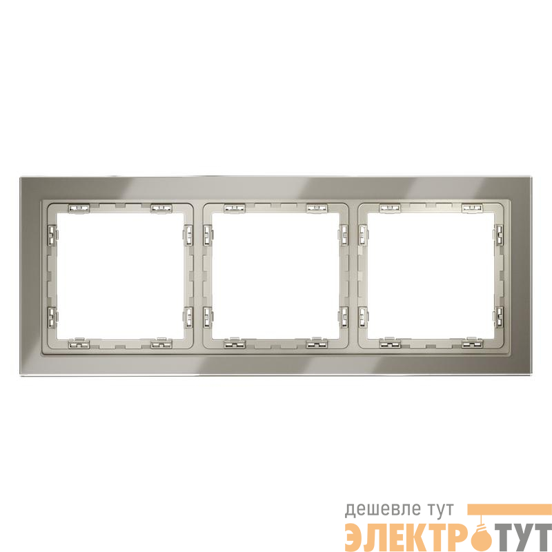 Рамка 3-м S70 стеклян. шелк Voltum VLS110304