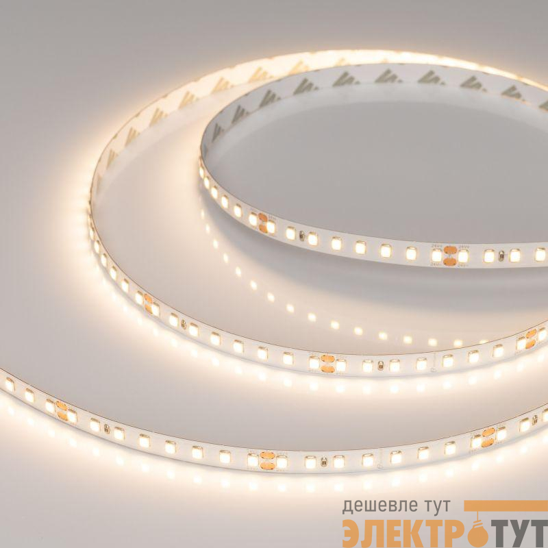 Лента светодиодная RT-A128-8mm 24V Warm 3000К 10Вт/м IP20 высок. эффект. 150лм/Вт (уп.5м) Arlight 038758(1)