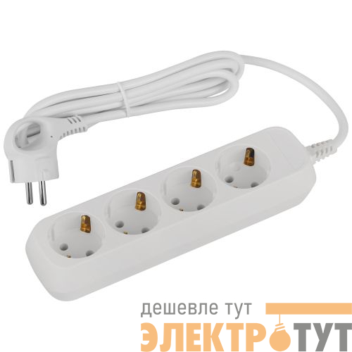 Удлинитель 4х1.5м с заземл. 16А IP20 GREEN LINE UDL-16-415-E ПВС 3х1 Эра Б0065081
