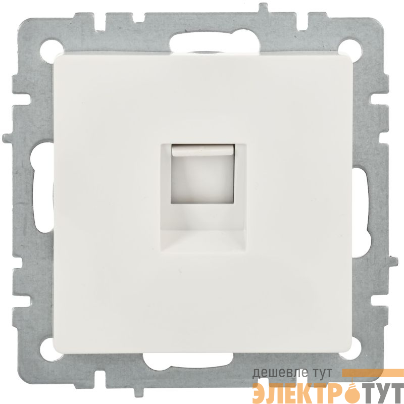 Розетка компьютерная Brite RJ45 кат.5E РК10-БрБ механизм бел. IEK BR-K10-1-K01-PRO