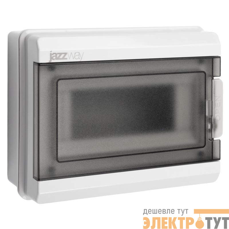 Бокс модульный накладной PDB/W 3008 GR (ЩРН-ПГ- 8) IP65 пластик. Pro JazzWay 5071988