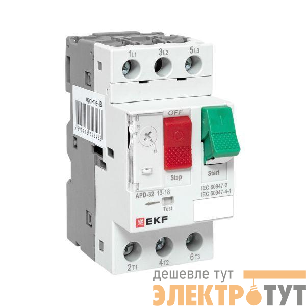 Выключатель автоматический для защиты двигателя АПД-32 13-18А EKF apd-me-18