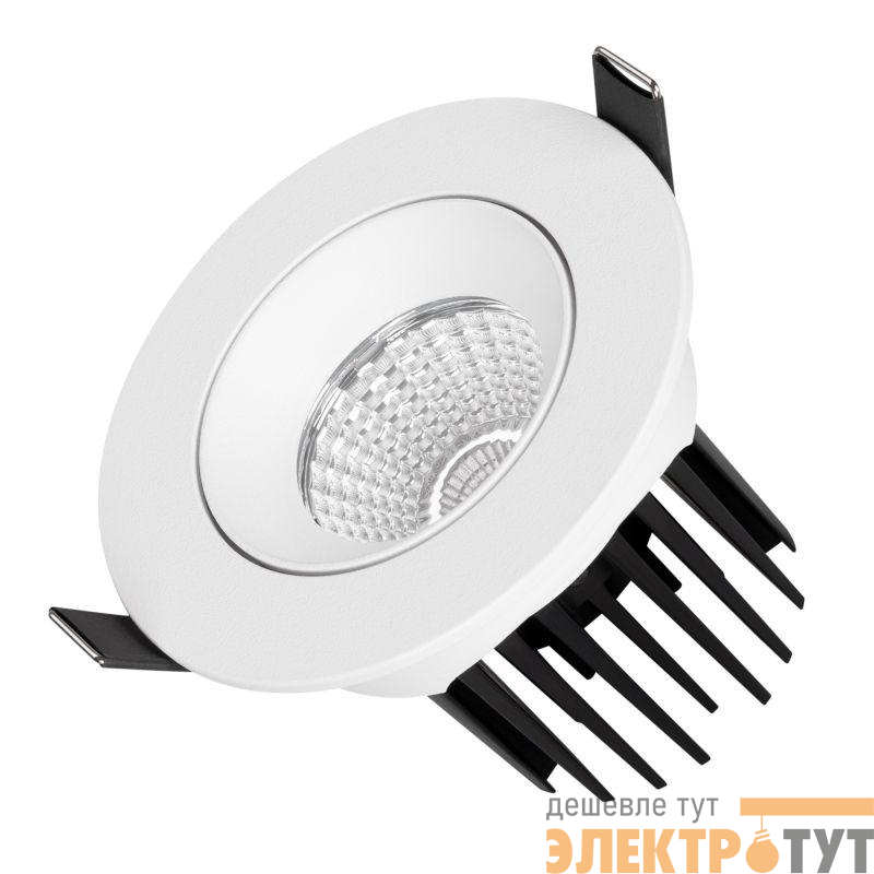 Светильник светодиодный MS-ATOLL-BUILT-TURN-R94-10W Warm3000 (WH 60 deg 230В) IP54 металл Arlight 044603