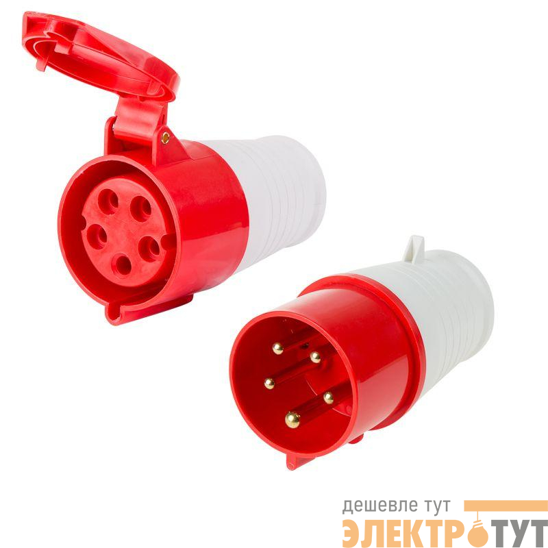 Набор розетка 225 переносная + вилка 025 32А 380В IP44 Rexant 11-8905-14