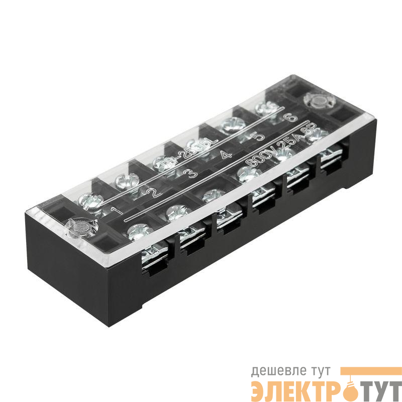 Блок зажимов клеммный БЗН ТВ-2506 2.5кв.мм 25А 6 пар Rexant 11-2154