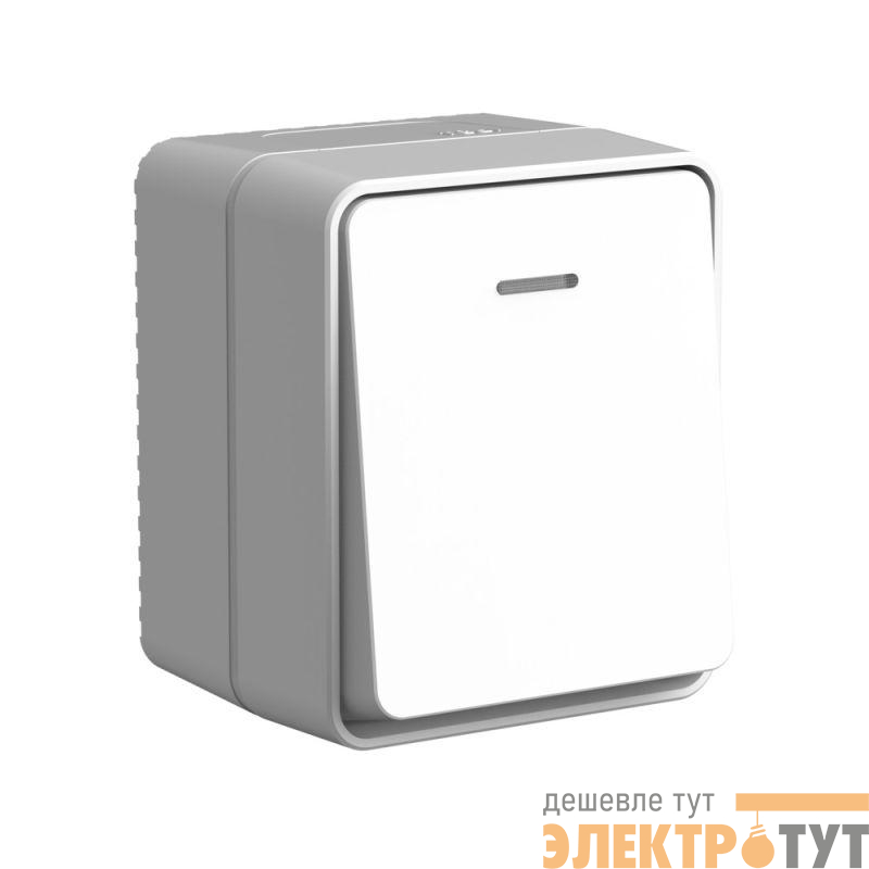 Выключатель 1-кл. ОП AtlasDesign PROFI IP54 10АX с подсветкой сер. SE ATN543013