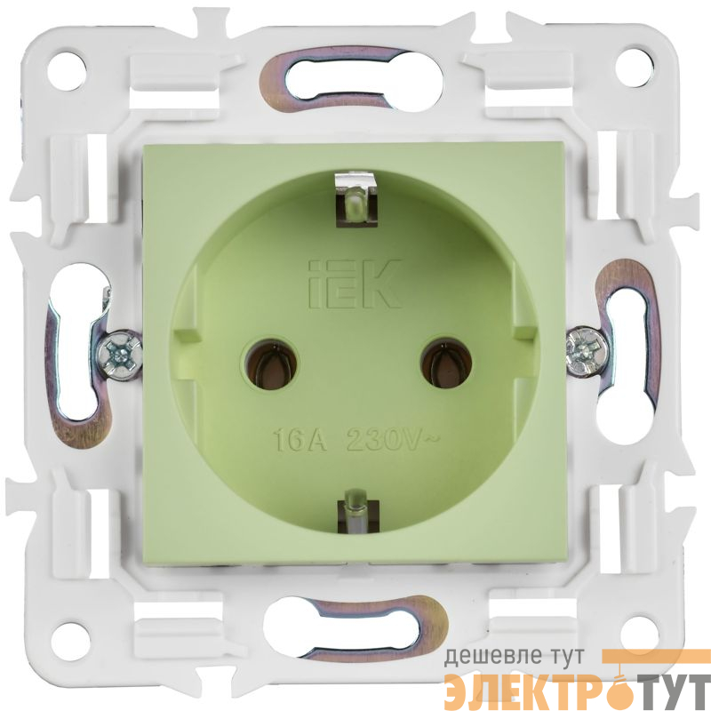 Розетка SKANDY 16А с заземл. без защ. шторок SK-R05G мятный IEK SK-R11-16-K06