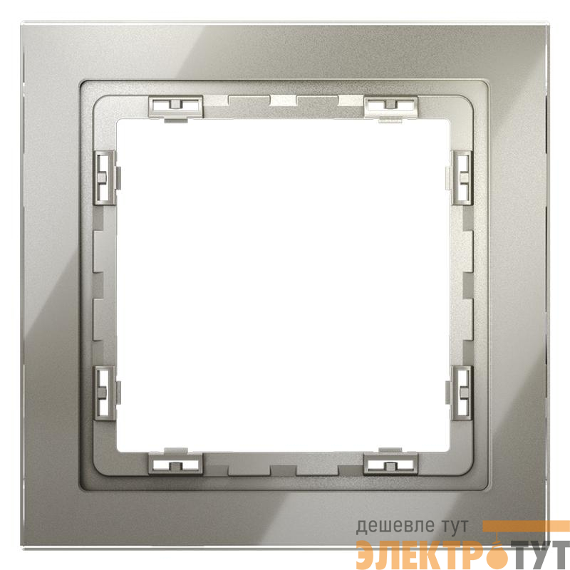 Рамка 1-м S70 стеклян. шелк Voltum VLS110104