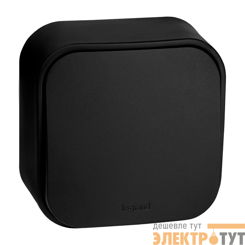 Переключатель проходной 1-кл. ОП Quteo 10А IP20 10AX черн. матов. IEK 782477