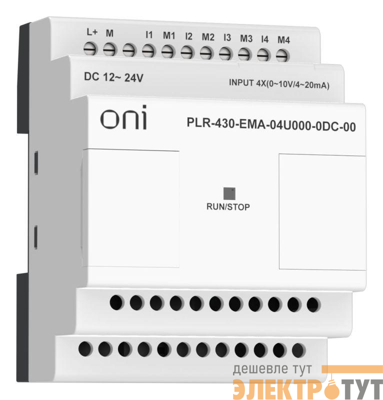 Модуль расширения входов выходов ПЛК 430 4 UI (0-20мА/0-10В) 24В DC ONI PLR-430-EMA-04U000-0DC-00