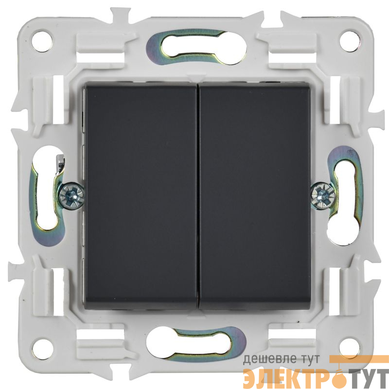 Выключатель перекрестный 2-кл. SKANDY 10А SK-V06Bl черн. IEK SK-V23-0-10-K02