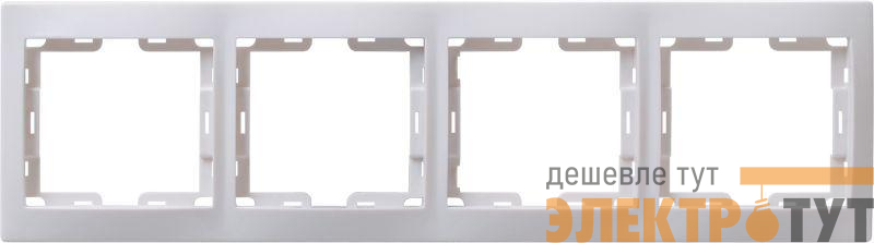Рамка 4-м КВАРТА РГ-4-КБ горизонт. бел. GENERICA EMK40-K01-DM