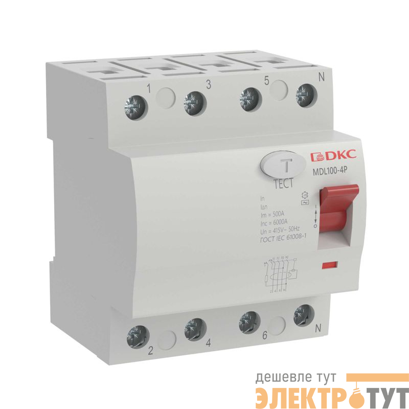 Устройство защитного отключения YON макс (YON max) MDL100 4п 100мА 25A тип AC YON MDL100-4P3-25-AC