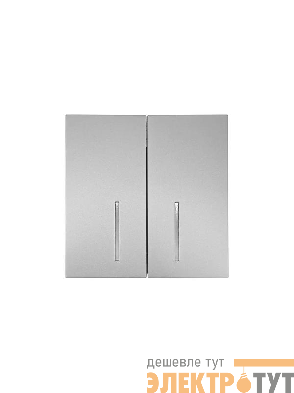 Выключатель 2-кл. с индик. СП ZIMA IP20 10А безвинт. зажим сер. матов. LEZARD 704-7488-112QC