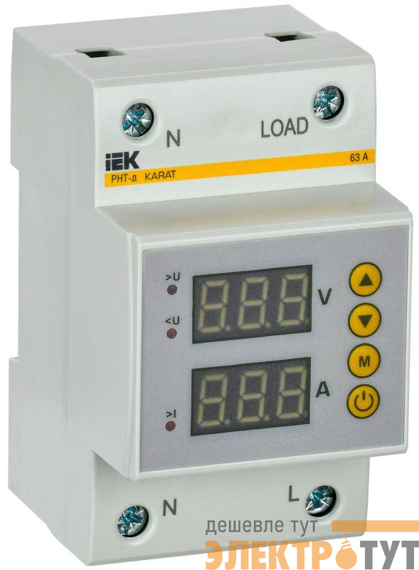 Реле напряжения и тока РНТ-д 1ф 54мм 63А IEK IVC31-1-63