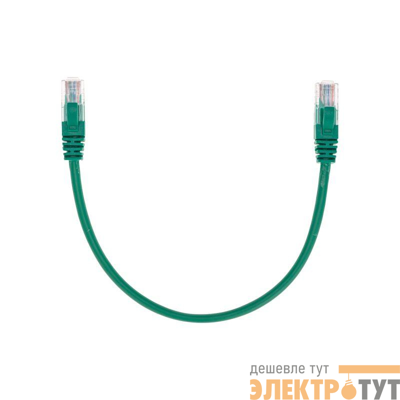 Патч-корд U/UTP CAT 5e RJ45-RJ45 26AWG LSZH зел. 0.3м Rexant 02-0106-03