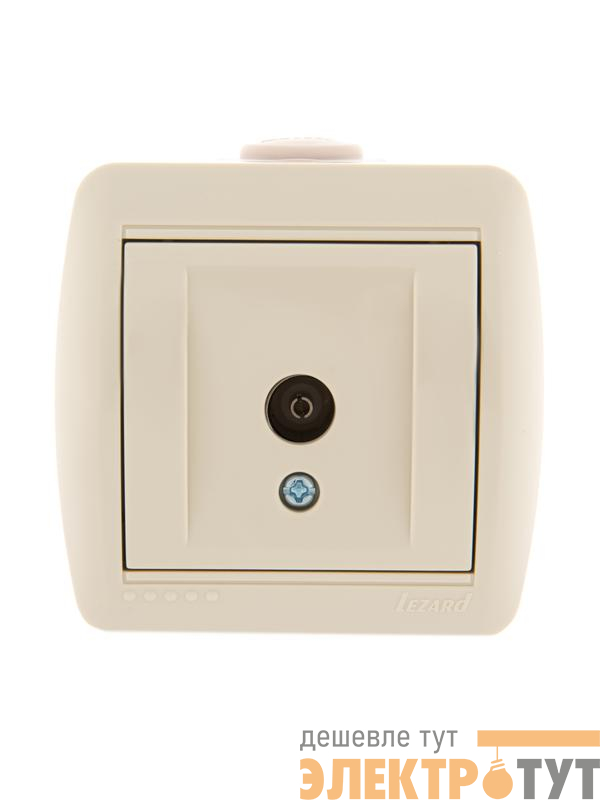 Розетка телевизионная оконечная TV ОП Nata 16А IP20 крем. LEZARD 710-0300-130