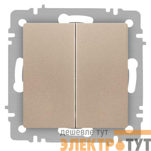 Переключатель 2-кл. СП Accent 6-107-04 10А IP20 250В AL/CU шампань Intro Б0063562