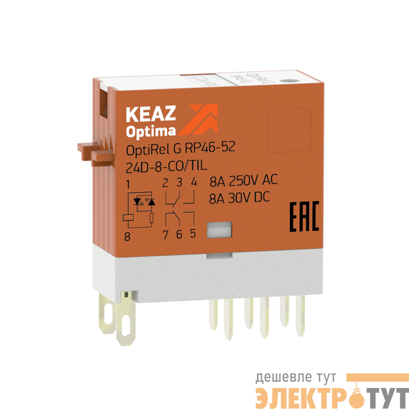Реле промежуточное OptiRel G RP46-52-48-8-CO-S/TIL КЭАЗ 281051