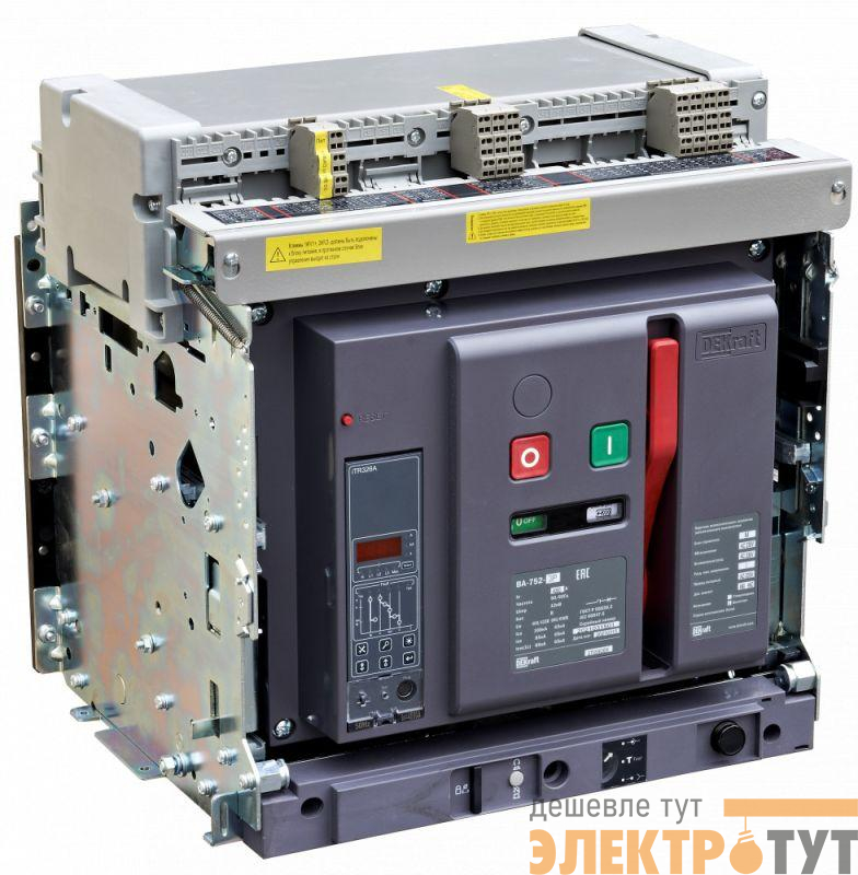 Выключатель автоматический воздушный 3п 3200А 100кА ВА-752 расцеп. М выкатн. DEKraft 27058DEK